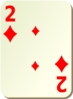 Simple Two Of Diamonds Clip Art